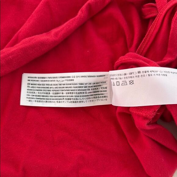 Hollister Women's Red Wrap Baby Tee Cropped Cotton Top Size Small - Picture 5 of 6